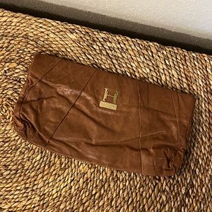 HALSTON HERITAGE brown clutch